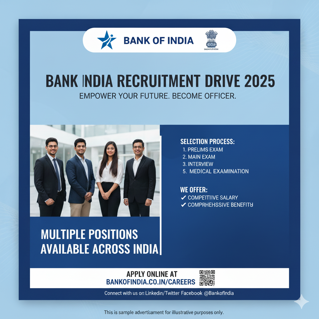 Recruitment for the post of Officer in Bank of India (BOI) 2025